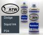 Preview: Dodge, Squid Ink, P24: 400ml Sprühdose + 400ml Klarlack - Set, von ATW Autoteile West.